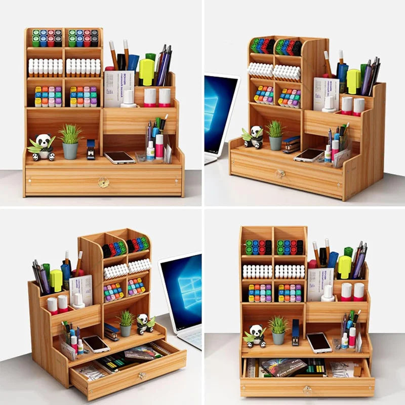 Desk organizer met telefoonhouder