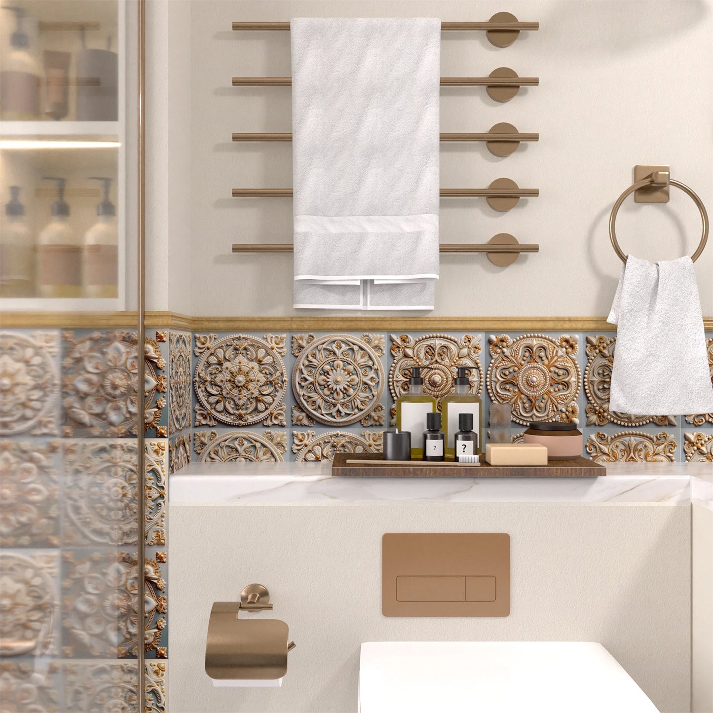 Glanzende mozaiek wandtegels – Reflecterend en chic