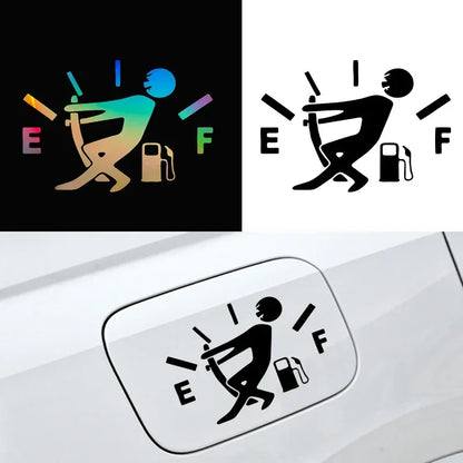 Auto stickers - Kleurrijke brandstofmeter ontwerp voor persoonlijkheid op je achterruit