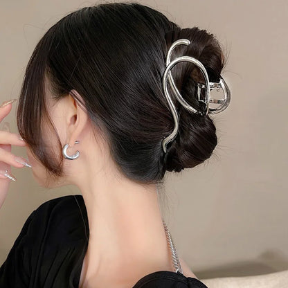 Set haarclips met moderne print