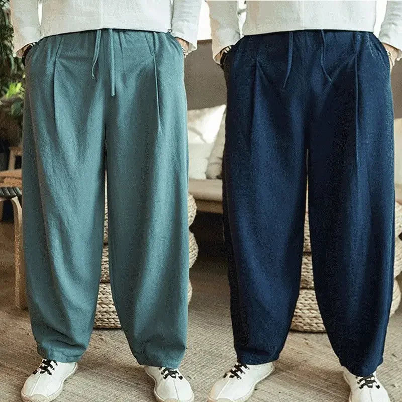 Linnen broek heren in ton-sur-ton look – Minimalistisch chic