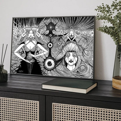 Stadsposter met skyline design