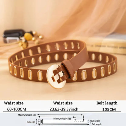 Klassieke riem in zwart met gouden details