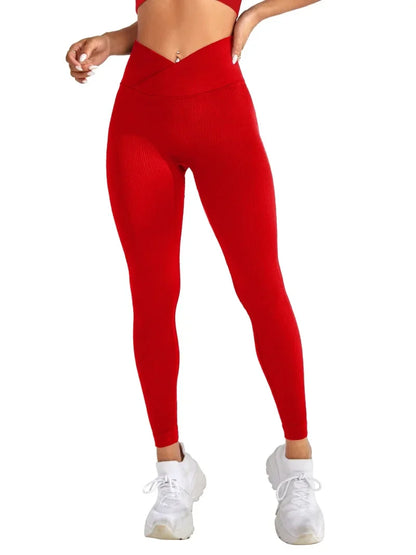 Yoga kleding met lange legging en crop top