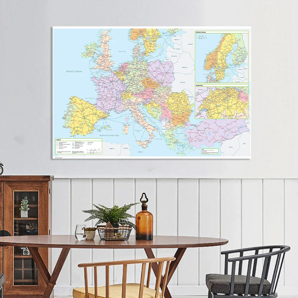 Wereldkaart als fotoprint – Realistische wereldweergave