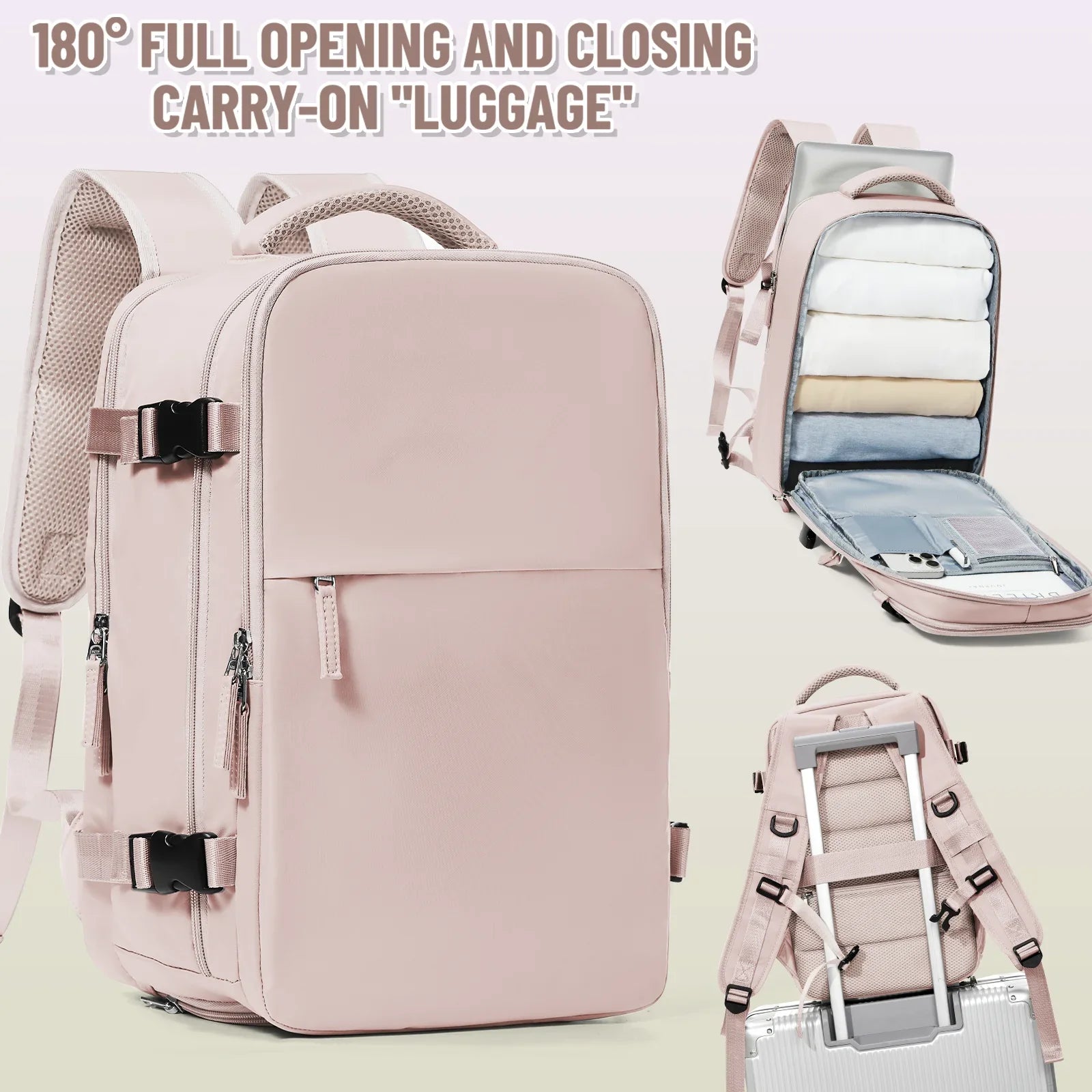 Handbagage rugzak met extra draaglus