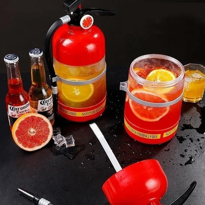 Drankdispenser met ijzeren houder – Stevig en industrieel