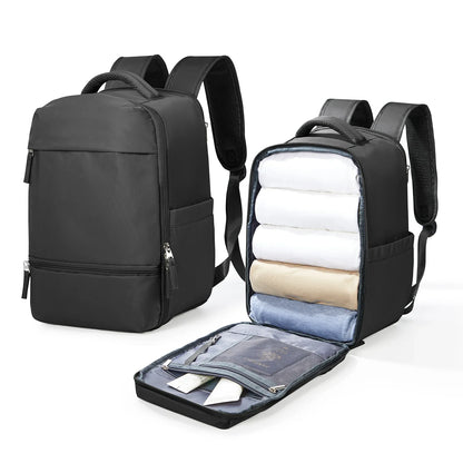 Handbagage rugzak met stevige bodem