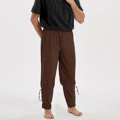 Linnen broek mannen met hoge taille – Trendy en klassiek