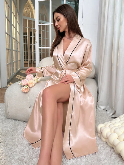 Ochtendjas dames zomer - zijdezachte roze elegantie voor ultiem comfort