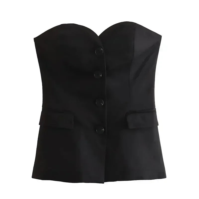 Broekpak dames met glanzende stof – Luxe uitstraling