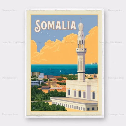 Vintage wereldkaart poster