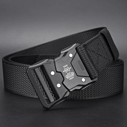 Moderne riem heren met matte metalen gesp