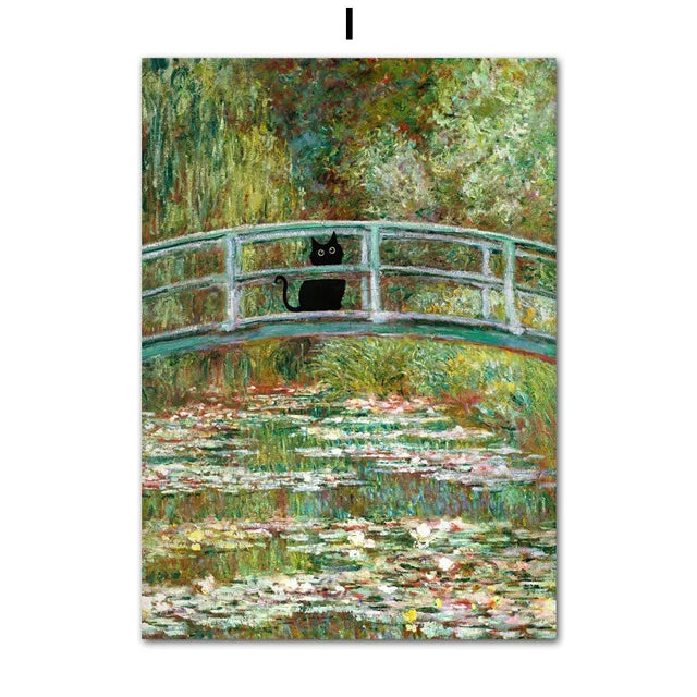 Wandposter met bloemen in vaas
