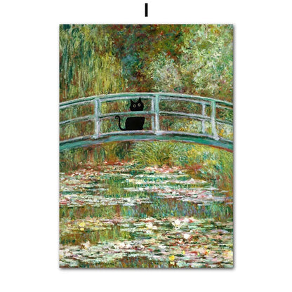 Wandposter met bloemen in vaas