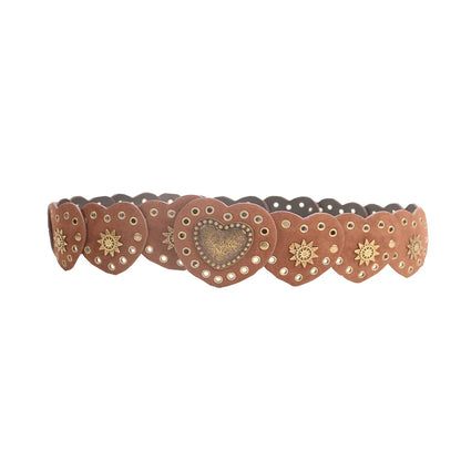 Trendy riem dames met gouden gesp
