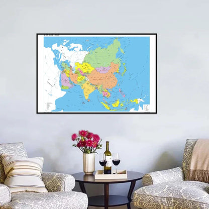 Wereldkaart als zwart-wit wanddecoratie – Tijdloze keuze