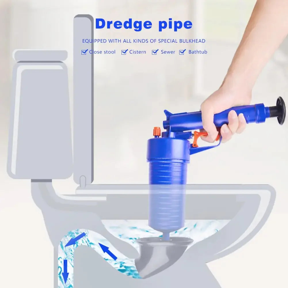Dubbele functie wc ontstopper – Druk en zuig in één