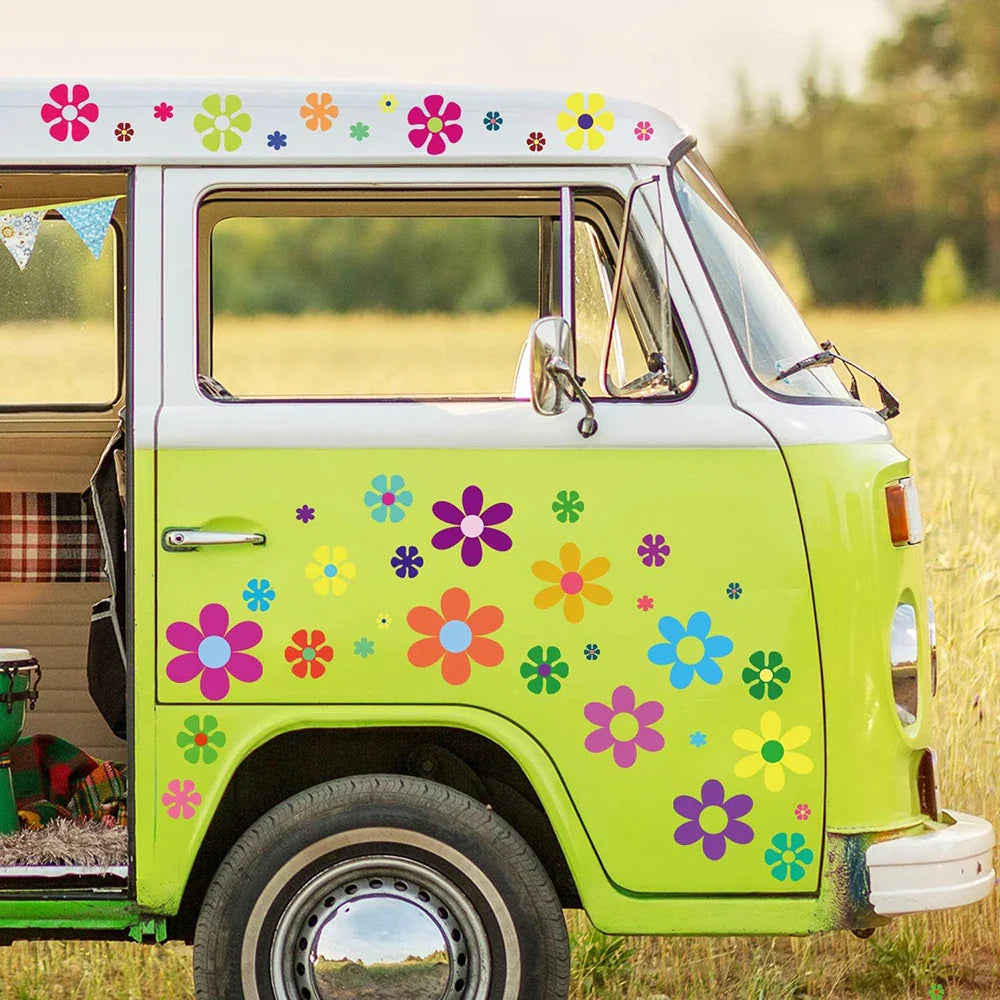 auto stickers - kleurrijke bloemendesign voor een unieke uitstraling