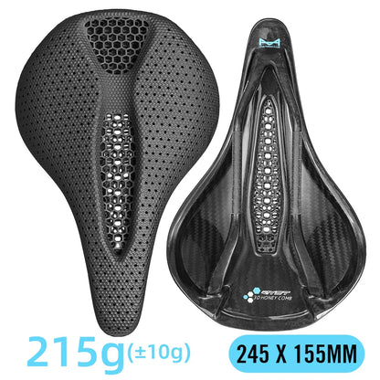 Fietszadel met ventilerende toplaag