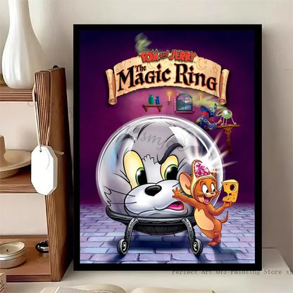 Poster met zachte penseellijnen
