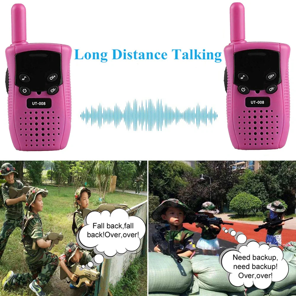 Walkie talkie met LCD-scherm en volumeregeling