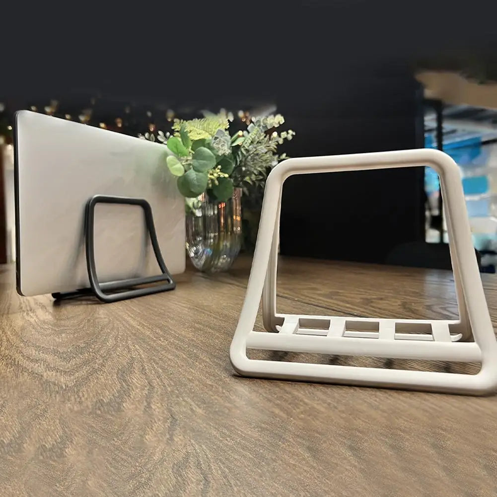 Laptop standaard met geïntegreerde houder
