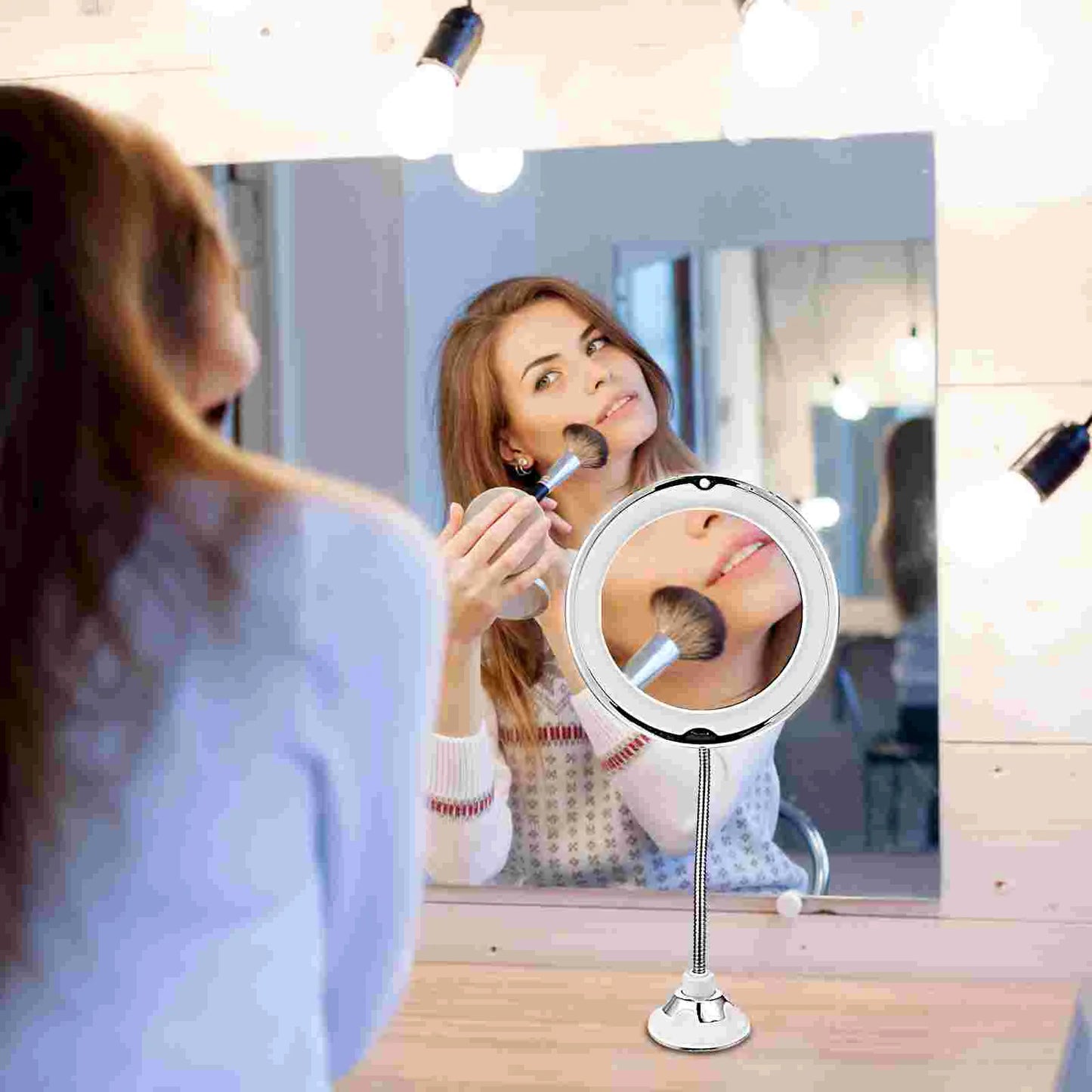 Make-up spiegel met touch verlichting – Intuïtieve bediening