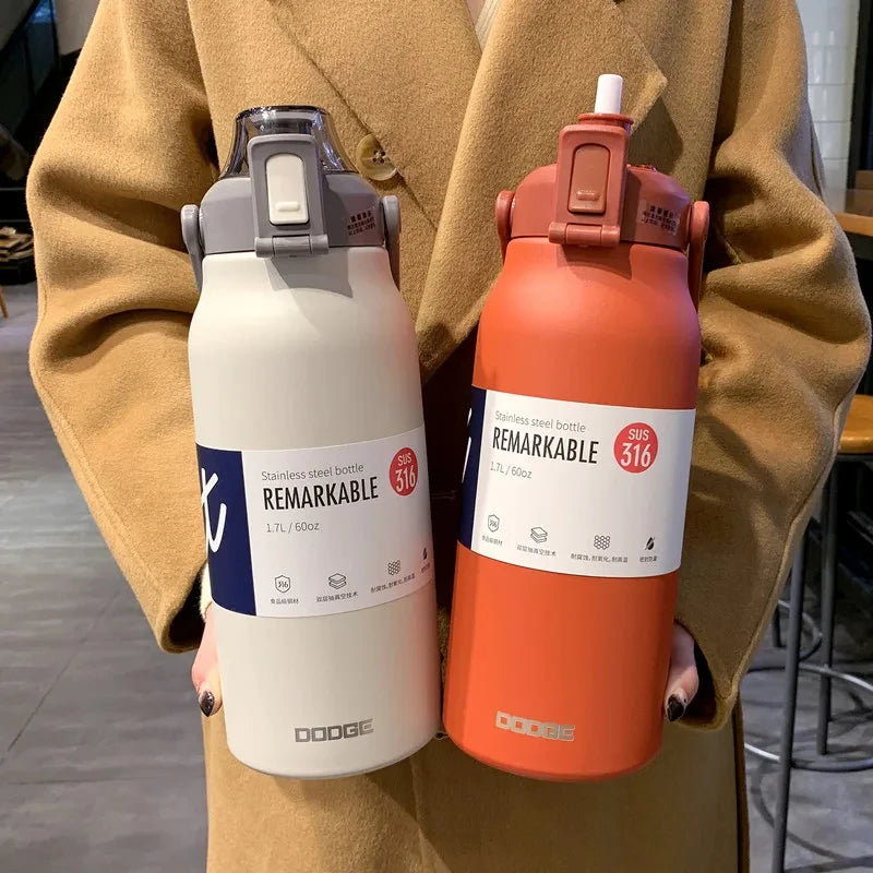 Thermosfles met stevige dop – Houdt alles veilig afgesloten
