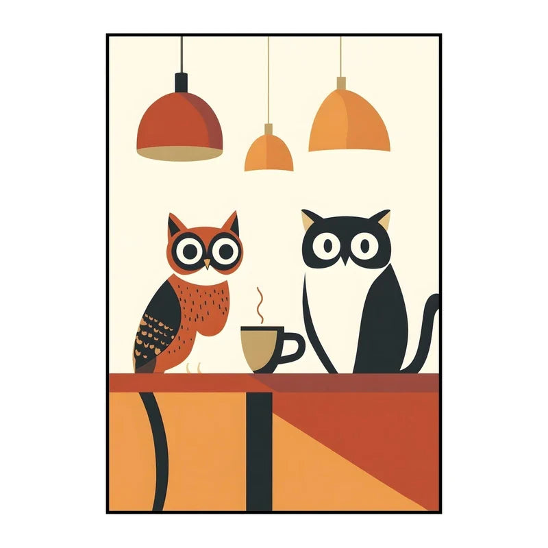 Wandposter met geometrische vormen