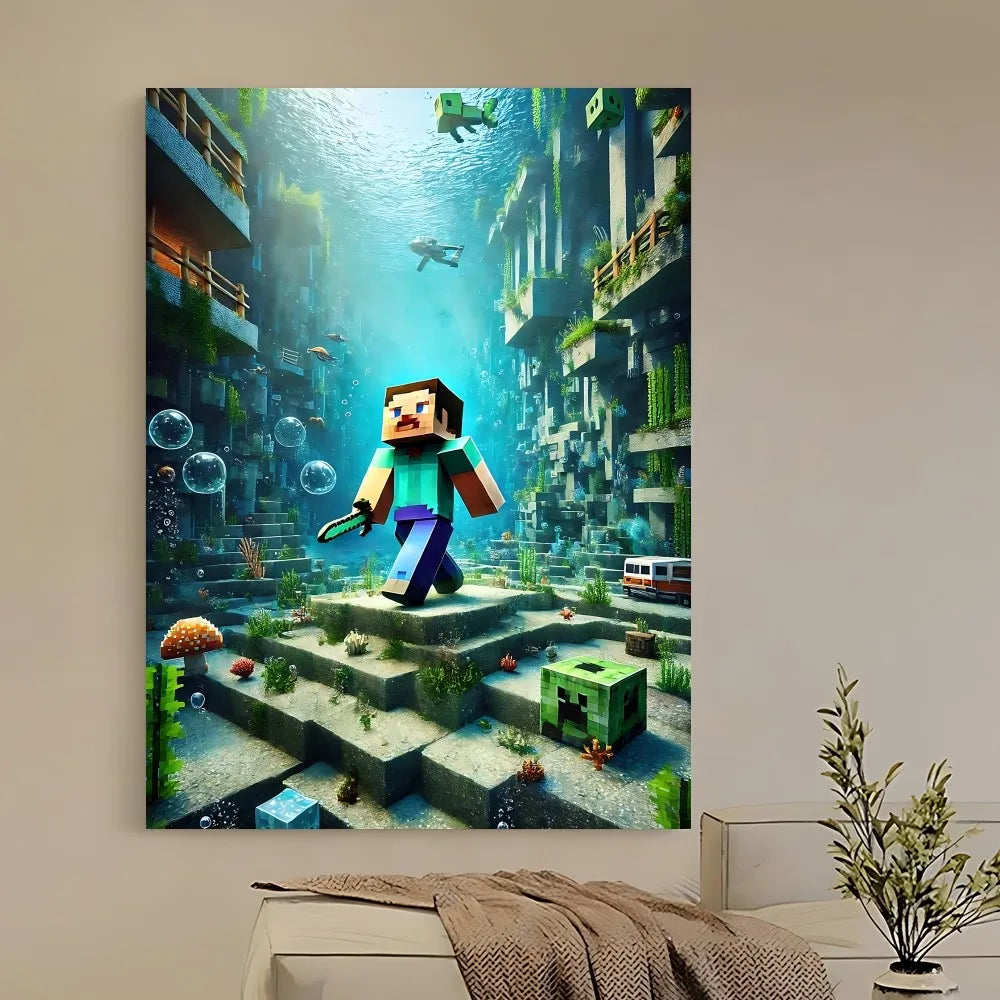 Poster met zachte penseellijnen
