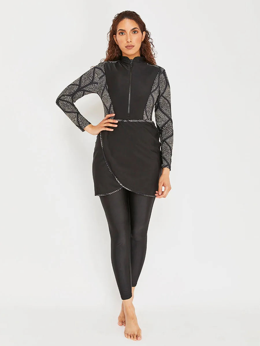 Zwemjurk met plissé effect – Luxe en elegantie