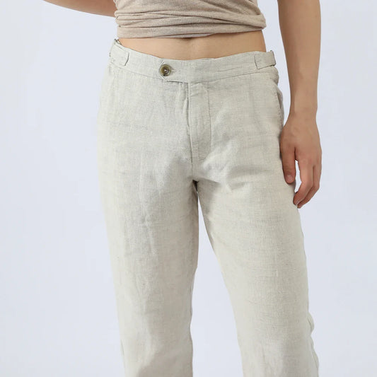 Linnen broek man met ritssluiting – Strak en verzorgd