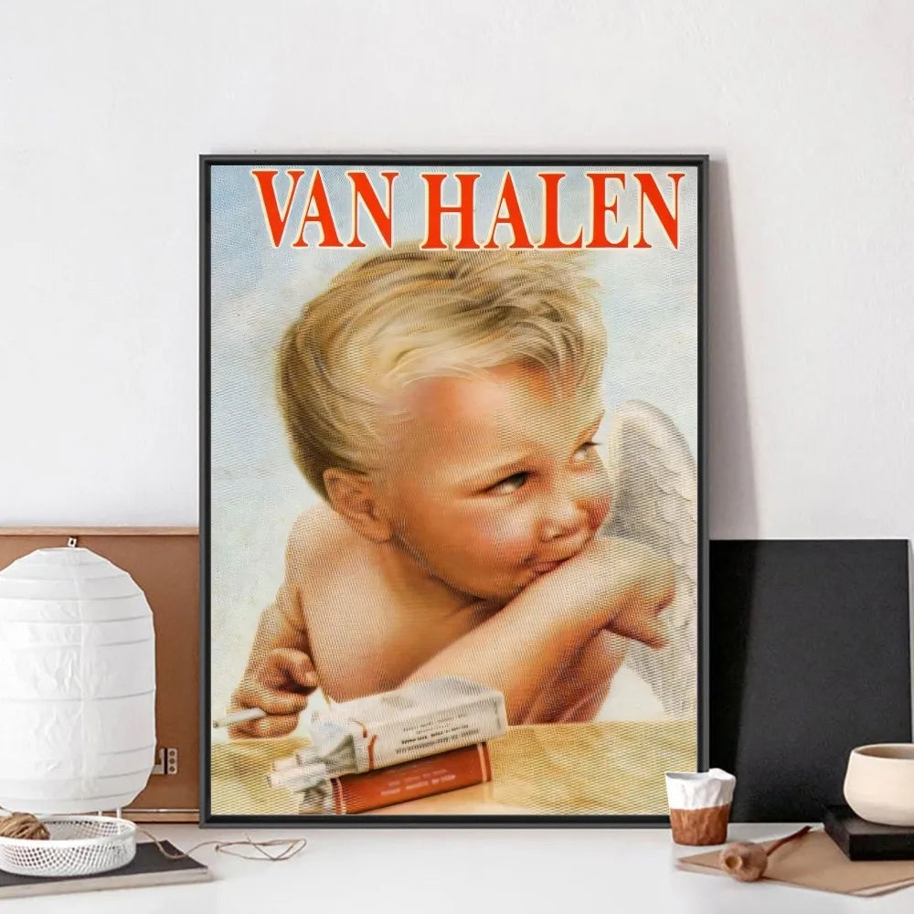 Posters in zwart houtframe ophangen