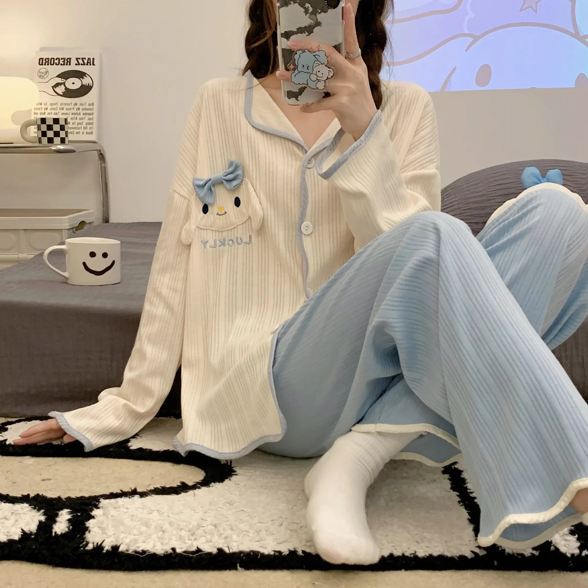 Dames pyjama Wibra met losse pasvorm