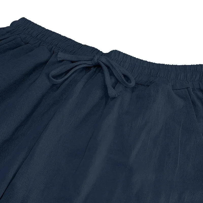 Linnen broek heren in oversized model – Relaxed fit