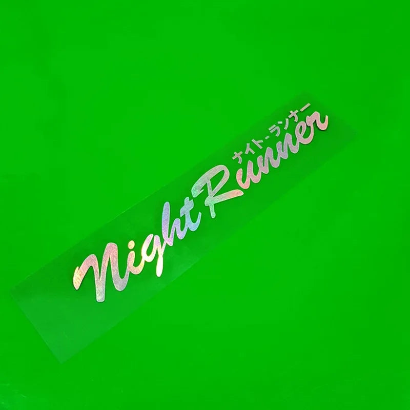 Auto stickers - Night Runner ontwerp voor unieke achterruit styling