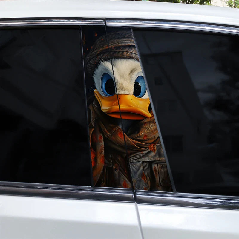 Auto stickers - Mysterieus Scrooge McDuck design voor unieke achterruit