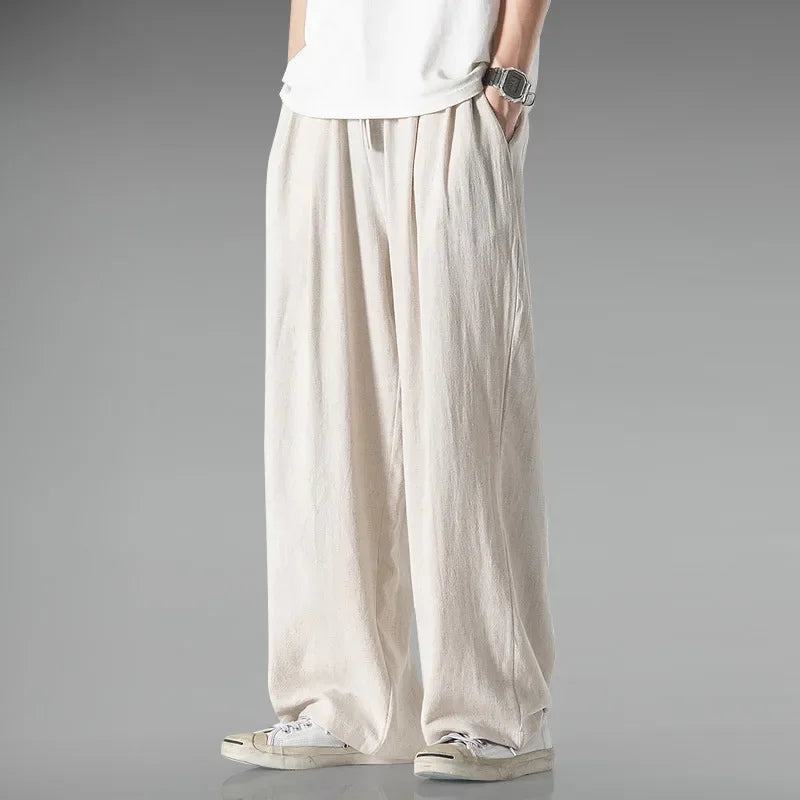 Linnen broek mannen met smalle pijpen – Modern model