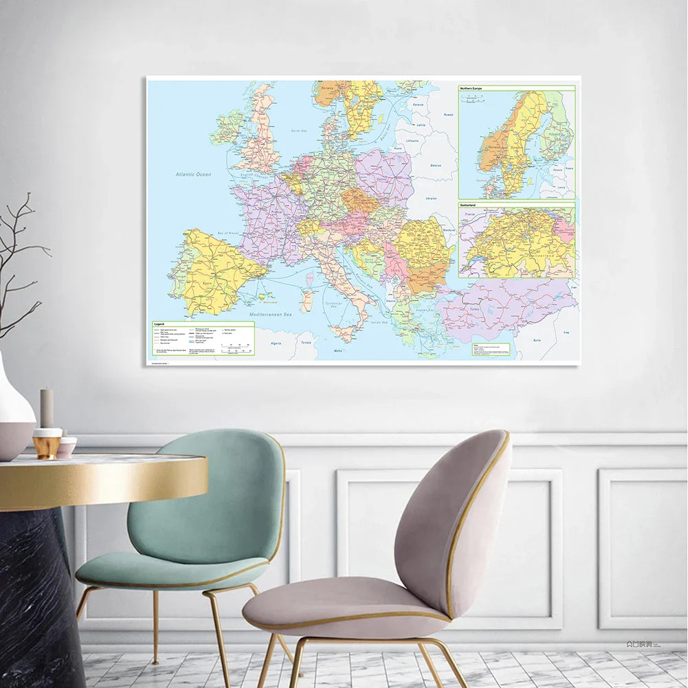 Wereldkaart met antieke cartografie – Historisch gevoel