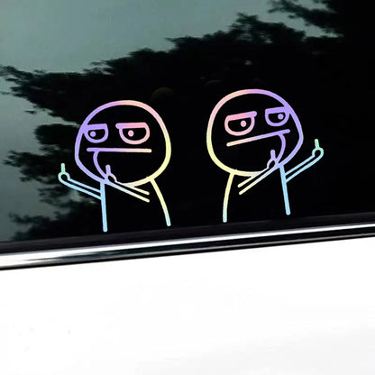 Auto stickers - Kleurrijke trollgezichten voor unieke styling