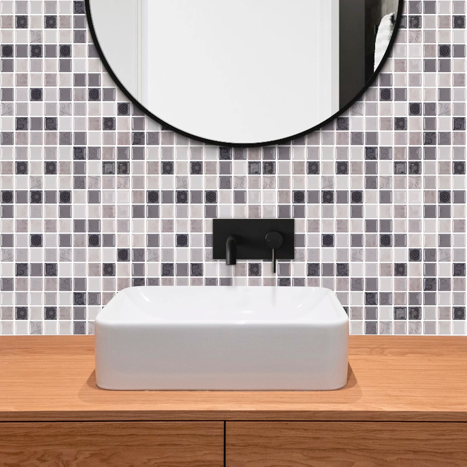 Natuursteen mozaiek badkamer – Rustieke wellness uitstraling