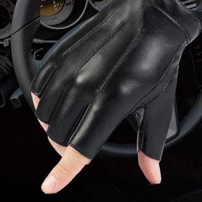 Herfstlook heren: leren handschoenen zwart