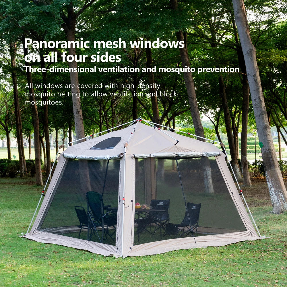 Grote camping tent met aparte ingangen – Voor meer privacy