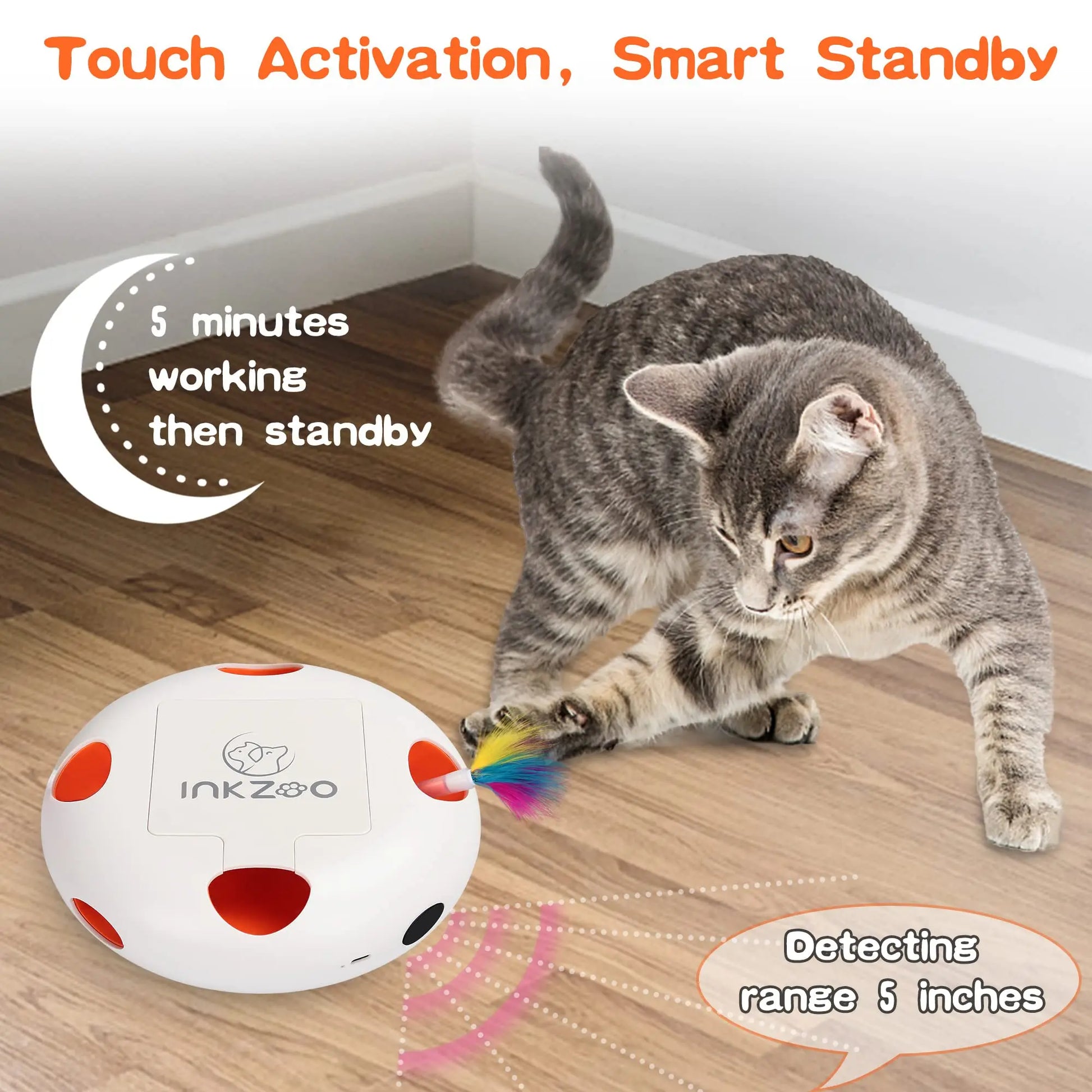 Kattenspeelgoed Action met licht en geluid – Dubbele stimulans