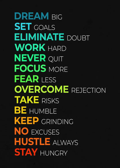 Poster met tekst over reizen
