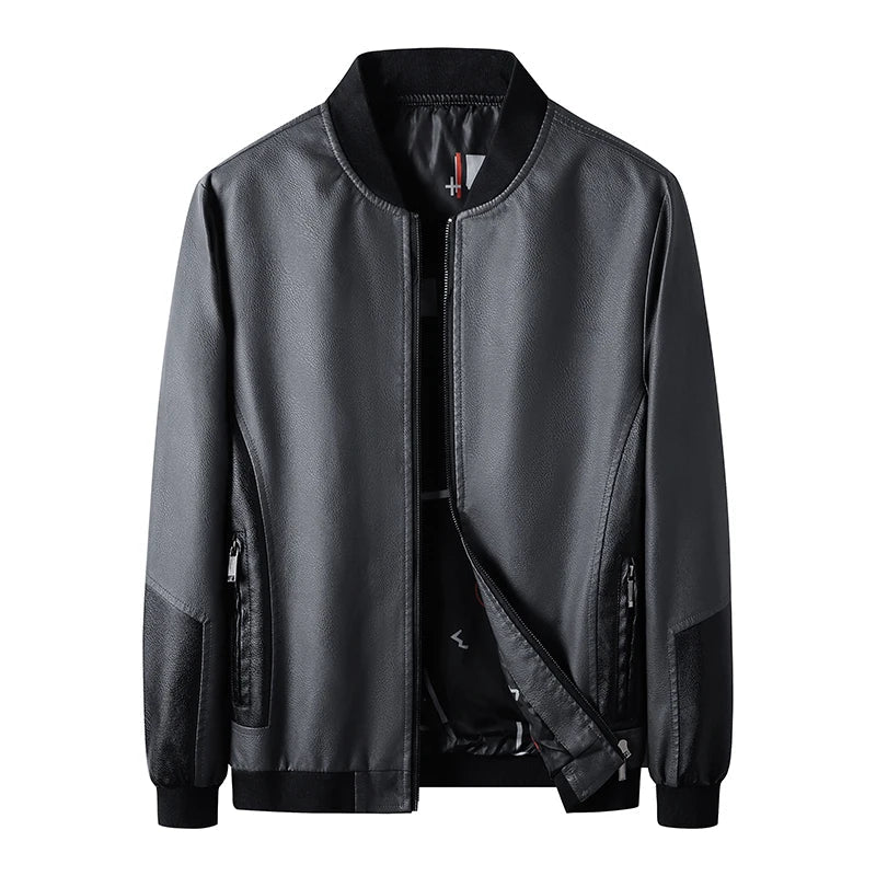 Leren jas heren met afneembare capuchon – Twee looks in één