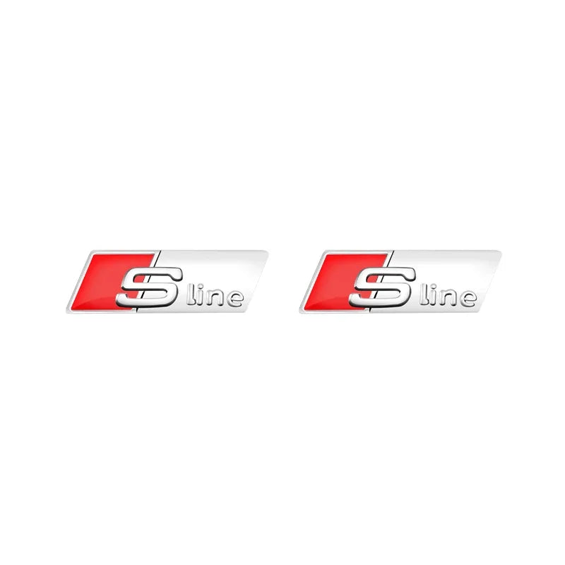 auto stickers - stijlvolle RS Line metal stickers voor sportieve uitstraling