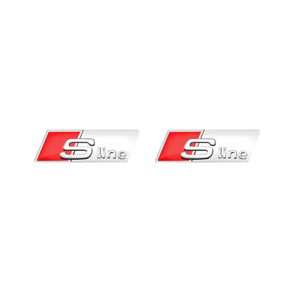 auto stickers - stijlvolle RS Line metal stickers voor sportieve uitstraling