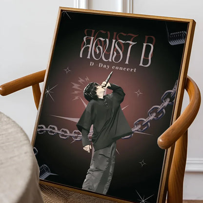 Grote poster voor boven het bed